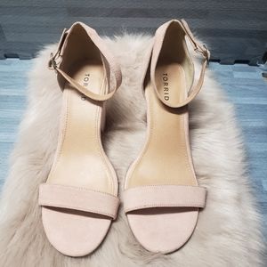 Torrid Faux Leather Nude Tapered Heels San…